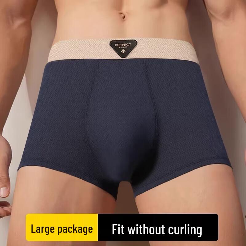 ROMON Men's Ice Silk Antibacterial Boxer Briefs