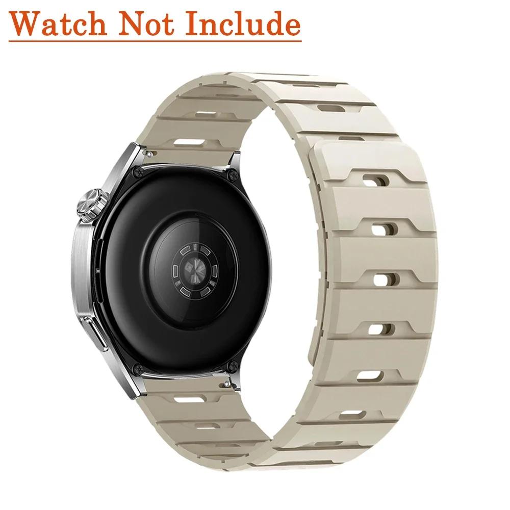 18mm 20mm 22mm Silicone Strap for Huawei Watch GT5/4 6pro For Garmin Forerunner Magnetic Band for Samsung Galaxy Watch 7 6 5 4