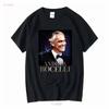 Neues Andrea Bocelli T-Shirt Signatur Familie Schwarz S 235XL 1CM1540 Lang- oder Kurzarm Vintage Gewaschenes Oberteil Für Den Alltag