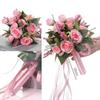 Bridal Bridesmaid Wedding Bouquet White Silk Flowers Roses Wedding Accessories Mariage Bouquet Artificial Flower