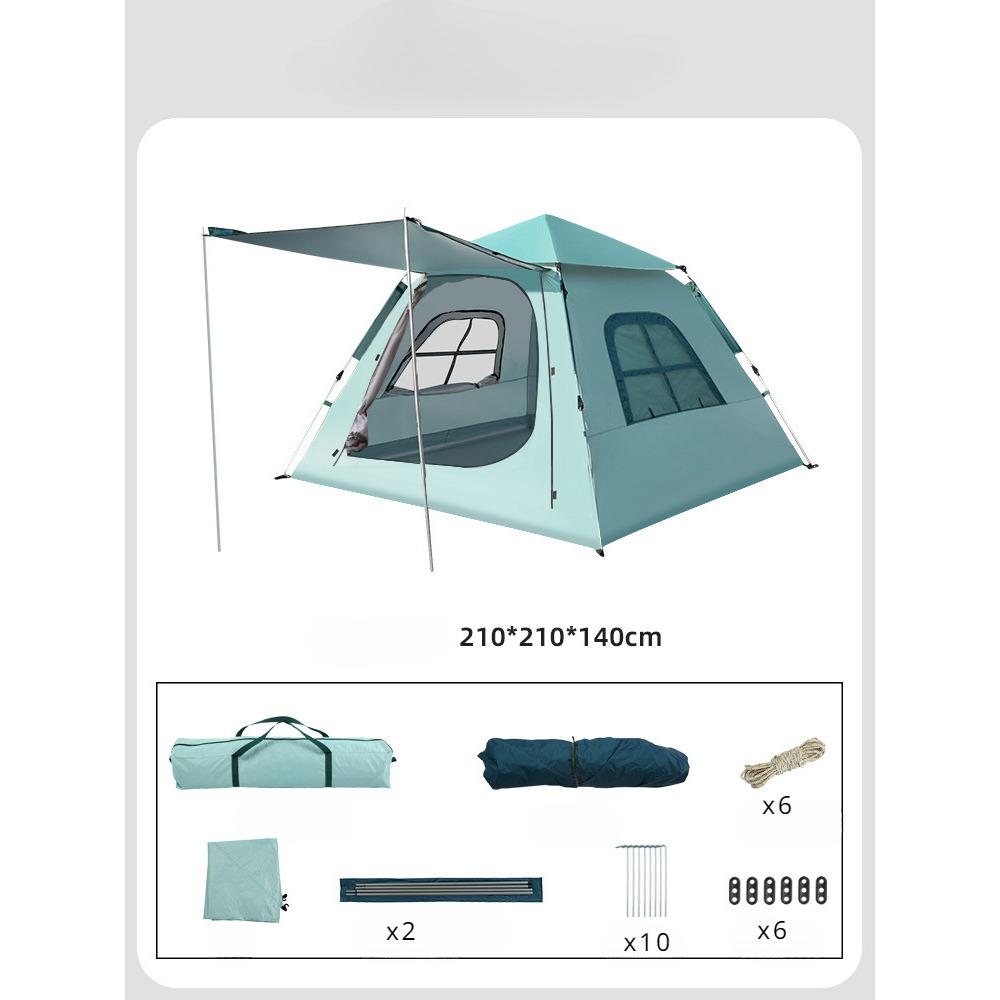 

Палатка для парка на открытом воздухе, палатка для кемпинга на 2-4-6 человек, быстро открывающаяся виниловая палатка с навесом, интегрированная палатка для кемпинга «два в одном» A