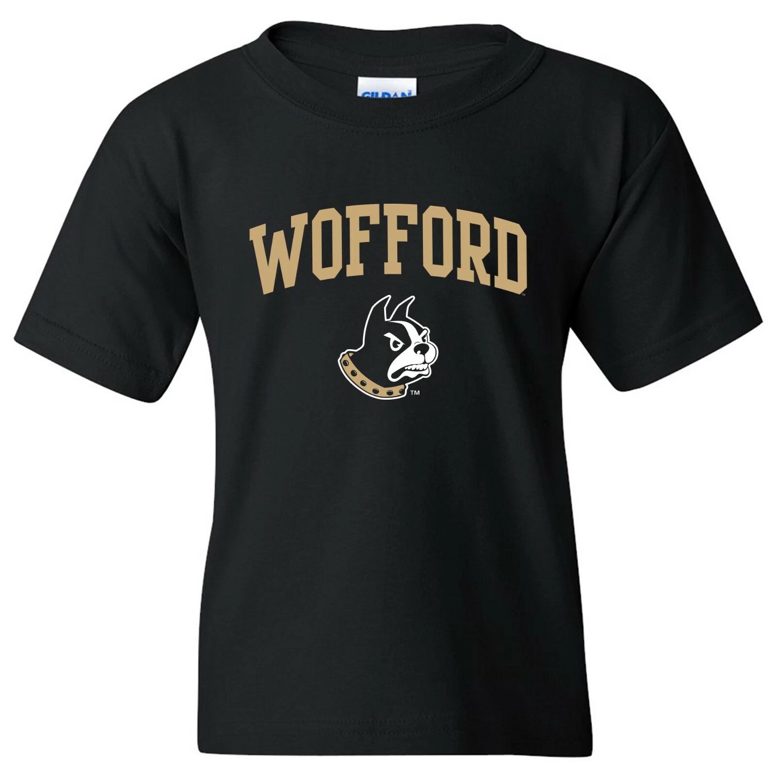 Wofford Terriers Arch Logo Licensed Unisex Youth T-Shirt - Black 3XL