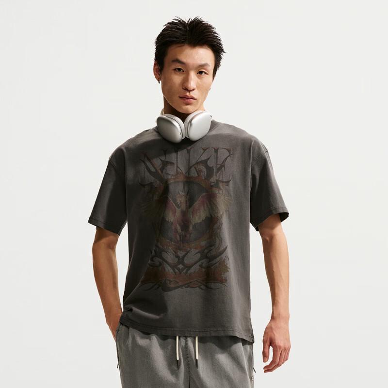 

Мужская повседневная футболка Nike с ретро-принтом и эффектом потертости, с коротким рукавом XXL