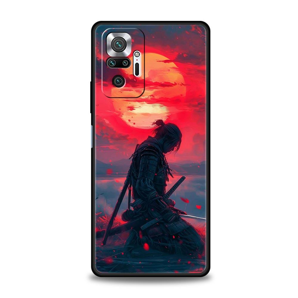 Japanese Samurai Art Phone Case For Xiaomi Redmi Note 14 13 12 Pro Plus 5G 9S 9 10 11 4G 14C 13C 12C 10C 9C 9A Soft Cover