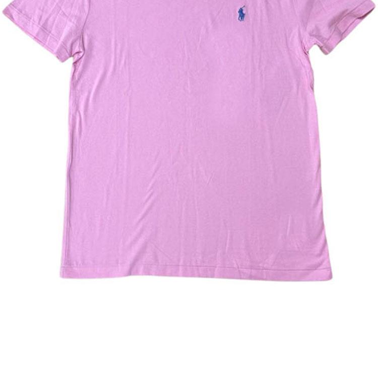 Polo Ralph Lauren Solid Color Pony Embroidered Crew Neck Casual Short Sleeve T-Shirt Men t-shirts Pink 710938686-003