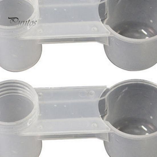 2 Stück Vogeltränke, Trinkbecher, Doppelmund-Wasserführung, automatischer Vogeltränkespender, Vogeltränke, Trinkbrunnen für Papageien, Stare