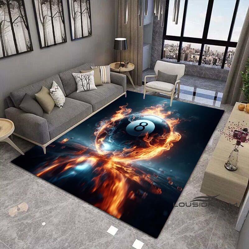 3D Color Black Pool Table Mat Carpet, Billiard Carpet, Ball Sports Carpet, Suitable for Living Room, Floor, Living Room,