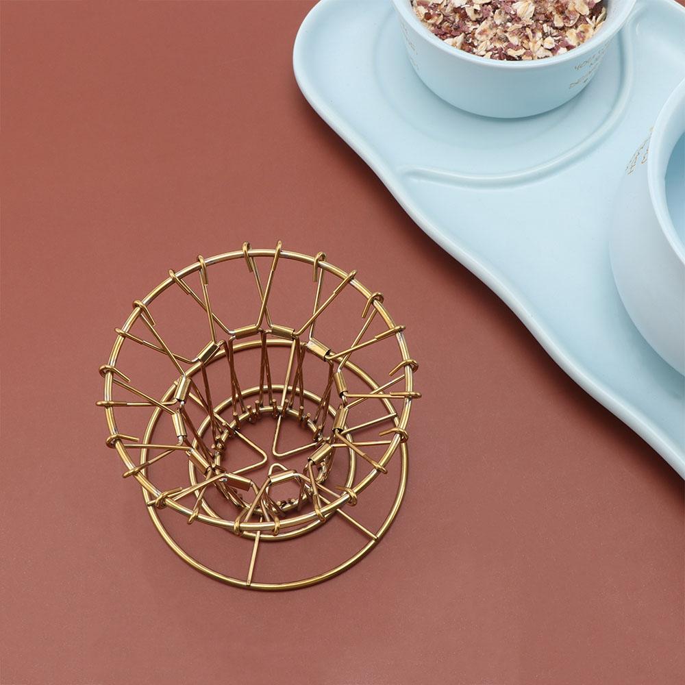 Stainless Steel Pour Over Cone Coffee Filter Holder Coffee Dripper Stand Strainer Rack Basket