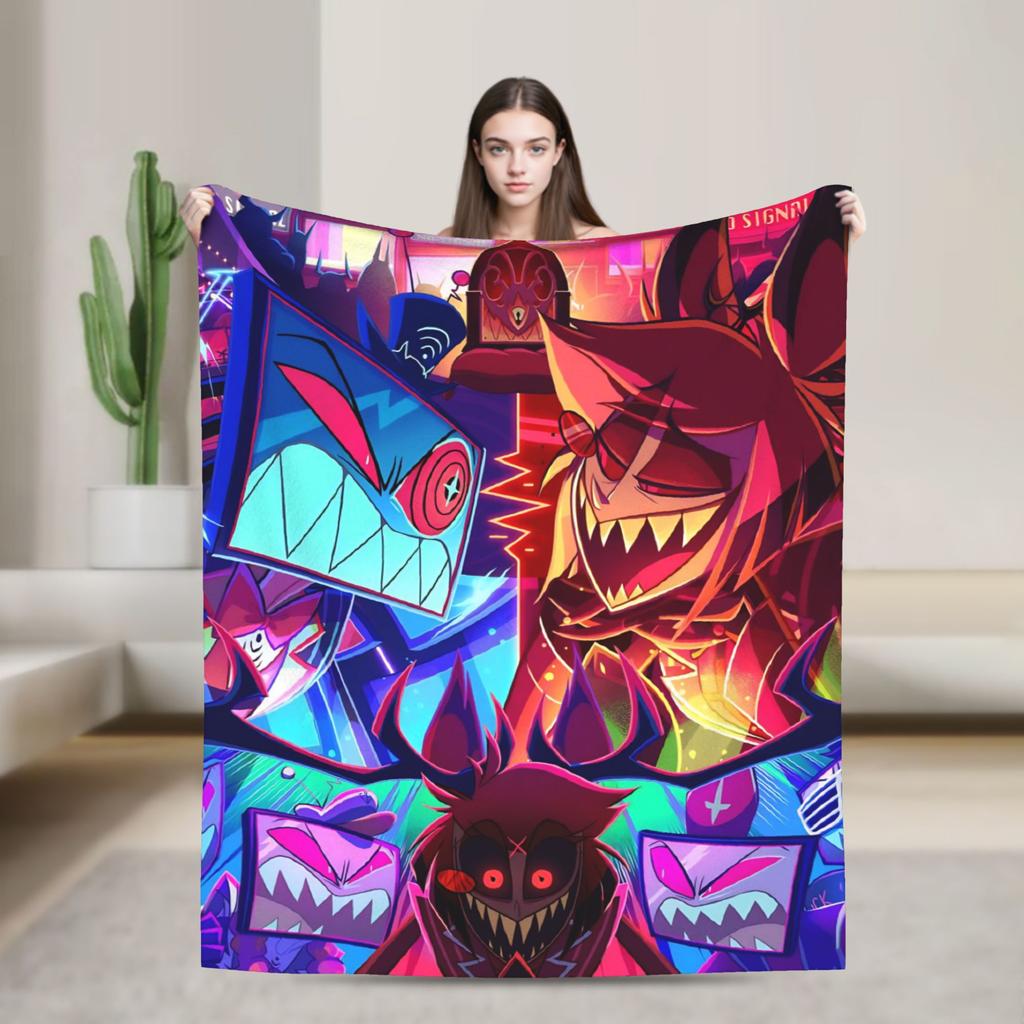 Vox Hazbined Plush Blankets  Creative Throw Blankets for  Sofa Bedding Lounge 150*125cm Bedspread