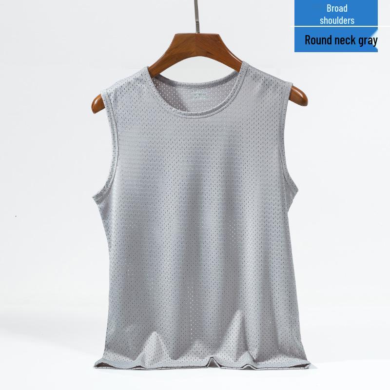 Men's Quick-Drying Ice Silk Mesh Sleeveless Sports Vest