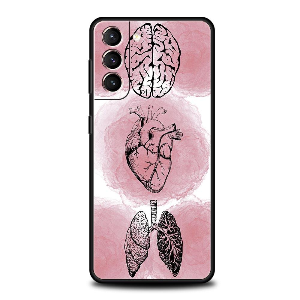 

Чехол для телефона Samsung Galaxy S25 Edge S24 S23 S22 S21 Ultra S20 FE 5G S10 S10E S9 Plus Мягкий ТПУ Чехол Креативное Сердце Медицинский Galaxy S21 5G