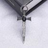 Blucome Vintage Sword-shaped Black Brooch Pins Women Brooch for Coat Suit Lapel Pins New Year Gift
