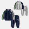 Boys' Dinosaur Print Color Block Long Sleeve 2-Piece Set 2025