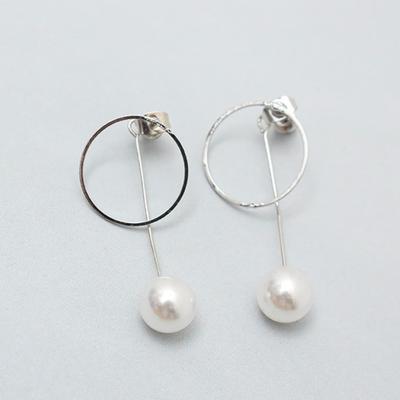 Women's Pearl Freshwater Earrings, Earring Chain, Daily Remin