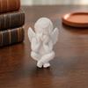 Little Angel Statue, Small Cherub Angle Sculpture, 3D Printed Holding Face Angel Figurine for Shelf, Home, Office Desk, Car Decor, Sympathy Gift for