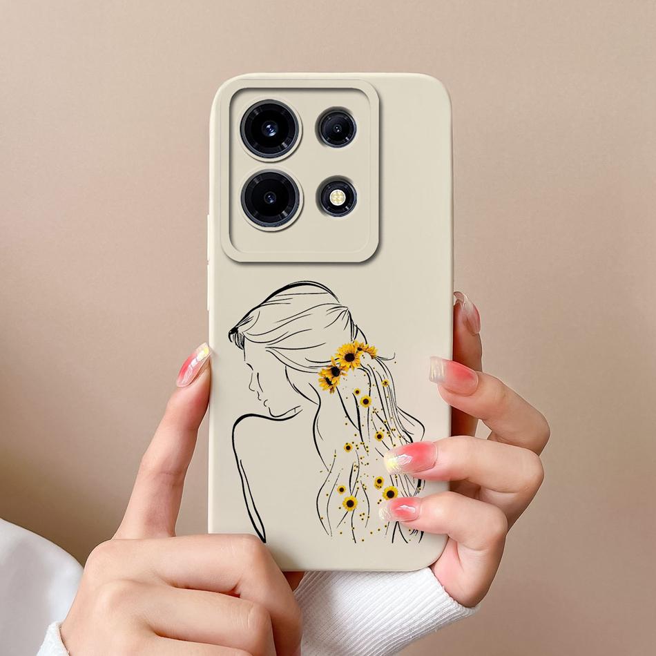 For Infinix Note 30 Pro Vip 30i Phone Case Cartoon Liquid Silicone Full Coverage Anti Drop Bumper For Infinix Note30 30Pro Funda