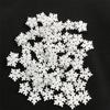 50pcs Snowflake Buttons Christmas Wooden 18mm White Buttons for Knitting Sewing DIY Scrapbook Crafts Xmas Decoration
