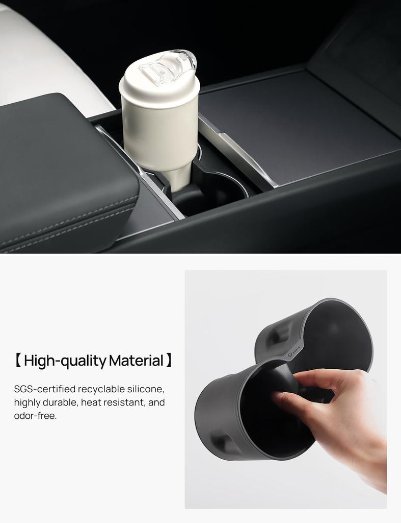 TPARTS Silicone Center Console Cup Holder Insert for Tesla Model 3 Highland 2024 2025