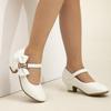 Scarpe Abiti da Festa per Ragazze di Primavera Nodo Elegante Passerella Bambini Tacchi Alti Moda Bambini Principessa Matrimonio Scarpe in Pelle