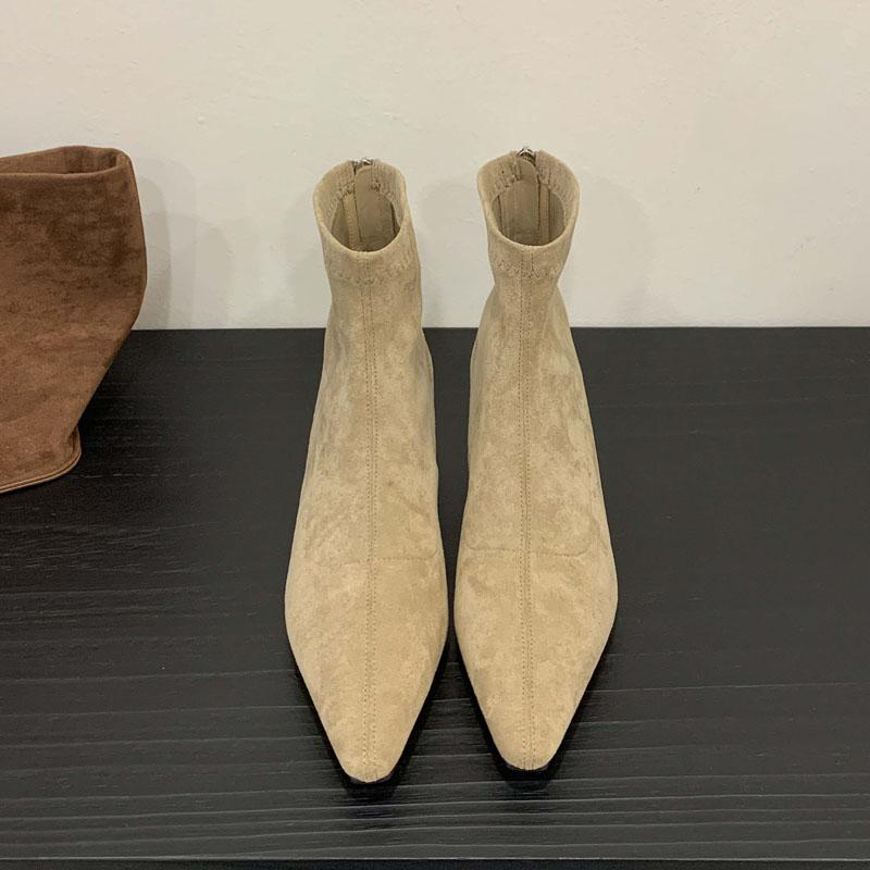 Fashion Eilyken Autumn Winter Designer Leopard Print Ankle Boots Women Fashion Pointed Toe Square Low Heels Zipper Shoes Botas Mujer