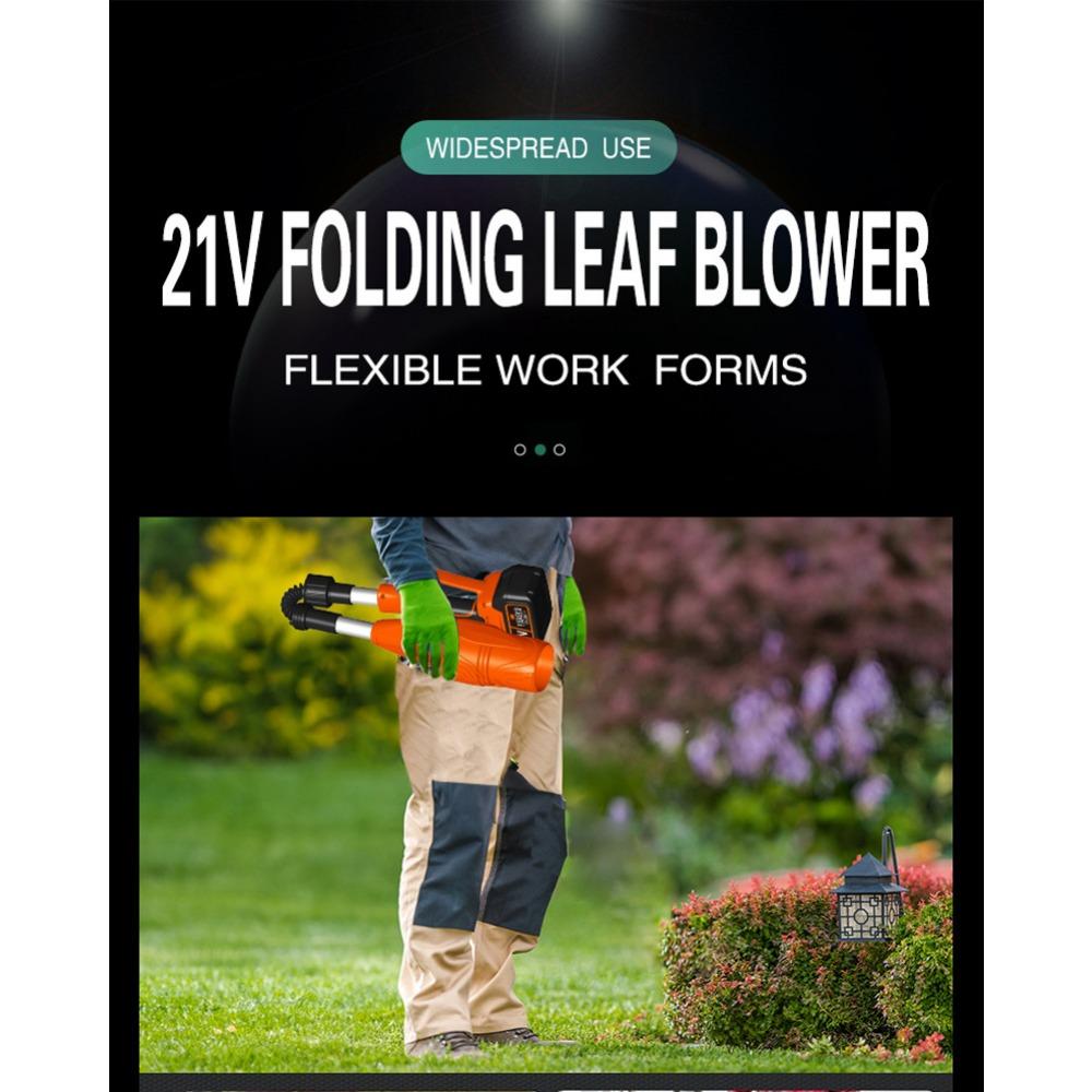 Rechargeable Cordless Lithium-Ion Blower – Foldable, High-Power Electric Tool for Leaf Blowing, Snow Clearing, and Dust Removal