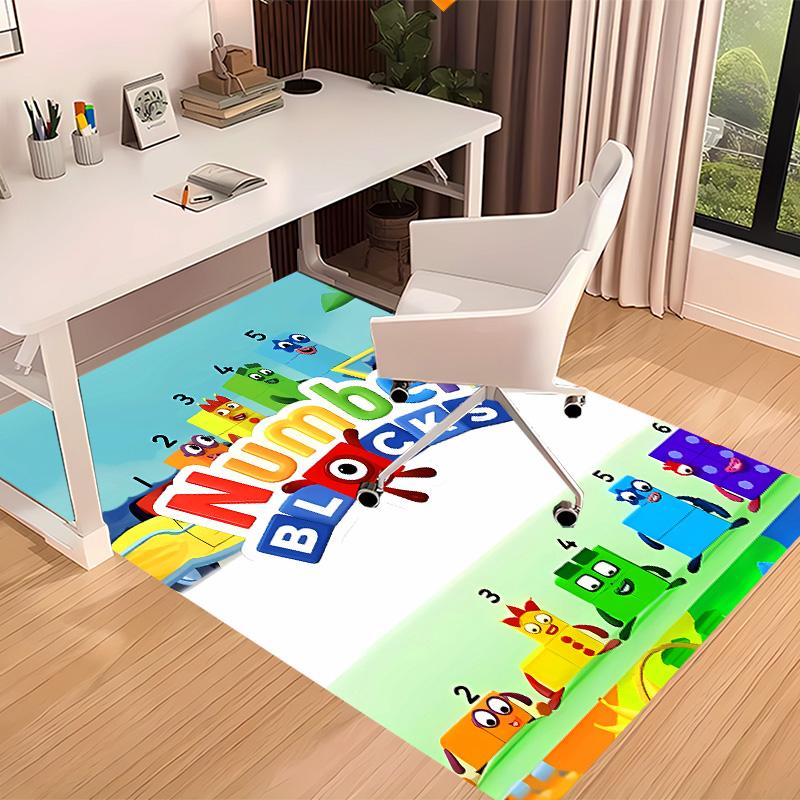 Numberblocks3 Printed Absorbent Washable Carpet, Non-Slip Bathroom Mats, Kitchen Rugs, Yoga Mat,Living Room Entrance, Camping Picnic Rugs
