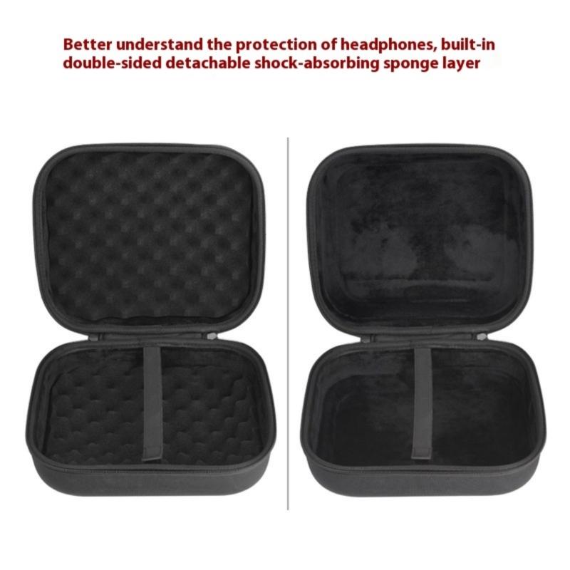 Shockproof Waterproof Carrying Case For ROG StrixHelios Over Ear Headphones With Detachable Sponge Pad Elasticity Strap