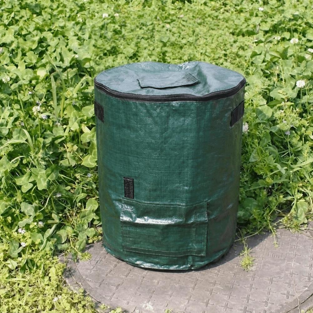 Outdoor Composting Leaves Bag PE Waste Bag Durable Planting Bag Garden Planting Use