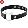 Women's Black Leather Fashion Choker Necklace, 3 for Party and Daily Wear