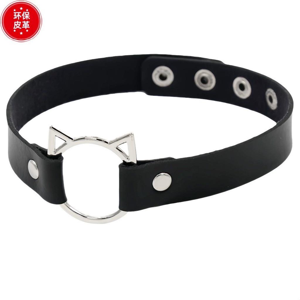 Women's Black Leather Fashion Choker Necklace, 3 for Party and Daily Wear