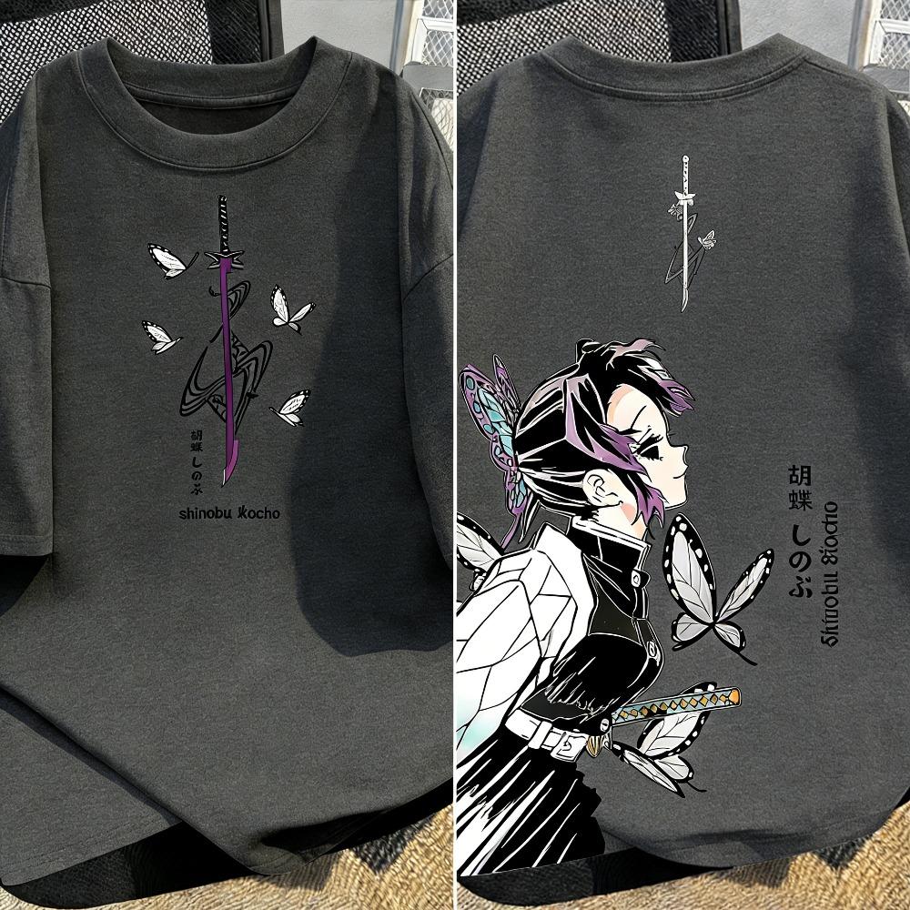 Plus Size Demon Slayer Anime Printed Unisex and Women Tshirt Summer Casual Parent Child Top Fashion Cotton Street Harajuku Y2K