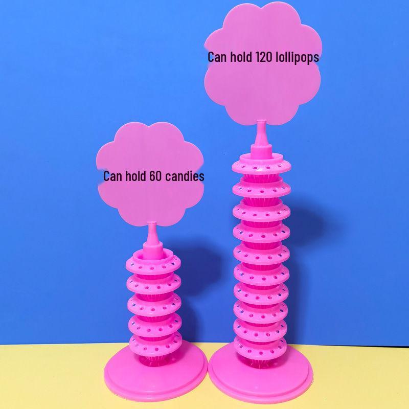 Candied Hawthorn Display Stand for Lollipops and Cotton Candy with Plastic Base