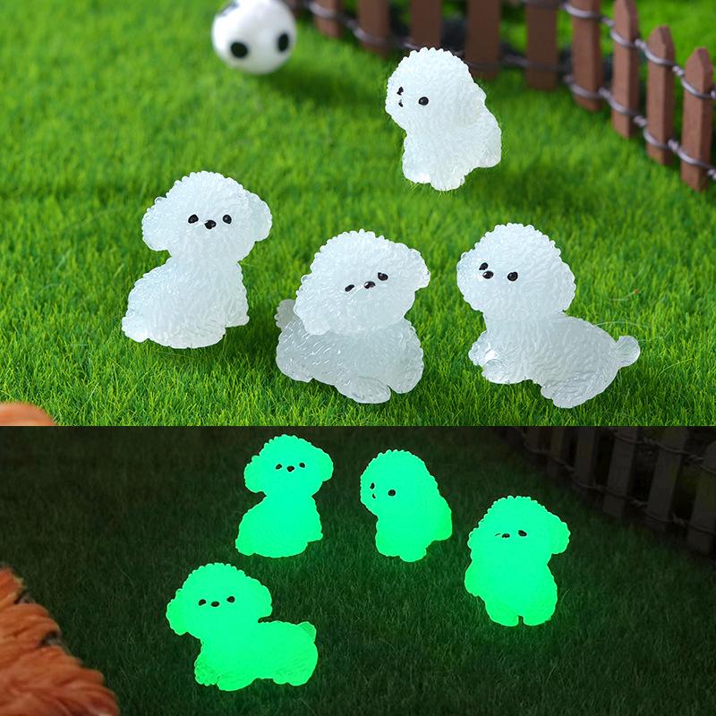 Fluorescence Cute Puppy Toys Car Ornaments Night Glowing Dog Home Car Decoration Accessories