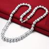 Originalität 8MM Matt Glatte Perlen 925 Sterling Silber Halsketten für Frau Mode Modeschmuck Hochzeit Feiertagsgeschenke Party
