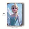 2D Flat, 1pc Disney Frozen Elsa Princess Metal Wall Art - Official Frozen Decor with Pre-Drilled Holes, Vintage Style Poster Sui