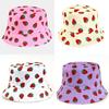 Sided Summer Double Strawberry Printed Fisherman Hat Outdoor Beach Cap Sunshade