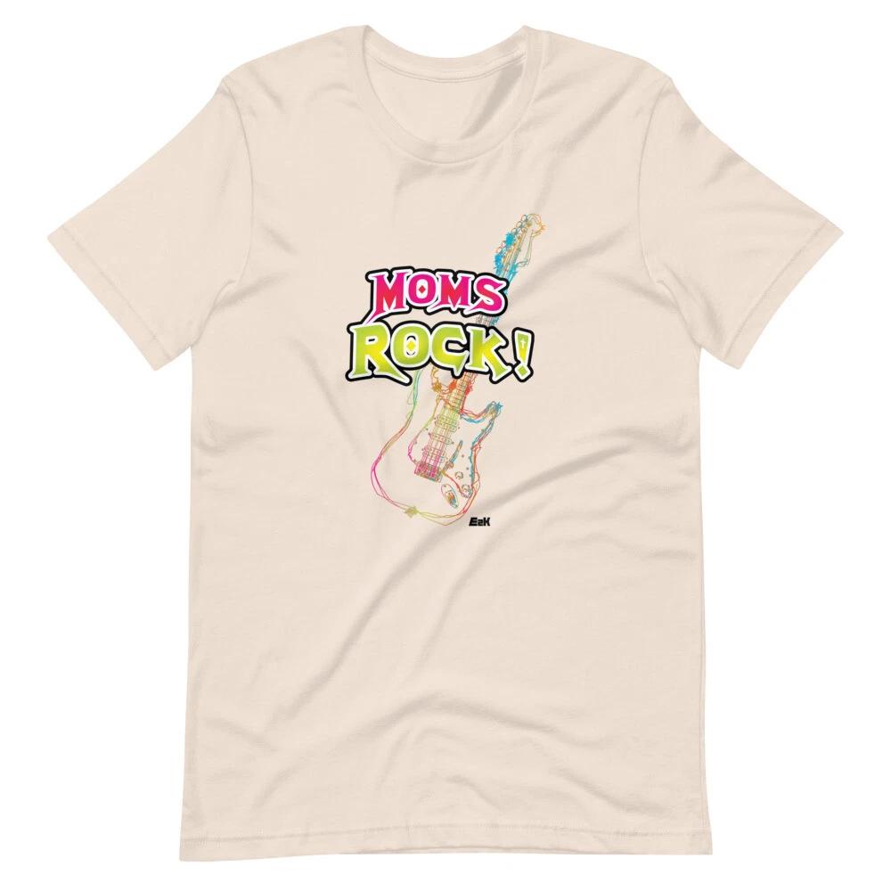 Moms rock T-Shirt Mother Mothers Day Mom Rock and Roll Guitar Music Mother Gift 2XL