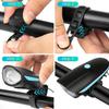 Wiederaufladbares USB-Fahrradscheinwerfer mit Hupe Wasserdichtes LED-Frontlicht für Mountainbike-Straßenfahrrad Nachtfahrradsicherheit