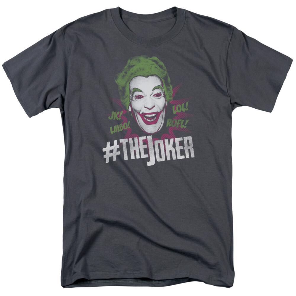 Classic Batman #Joker T Shirt Mens Licensed Classic TV Merchandise Charcoal XL