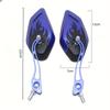 Electric Car Battery Car Motorcycle Conversion Accessories, Colorful Aluminum Alloy Universal Reflector Rearview Mirror Reversin