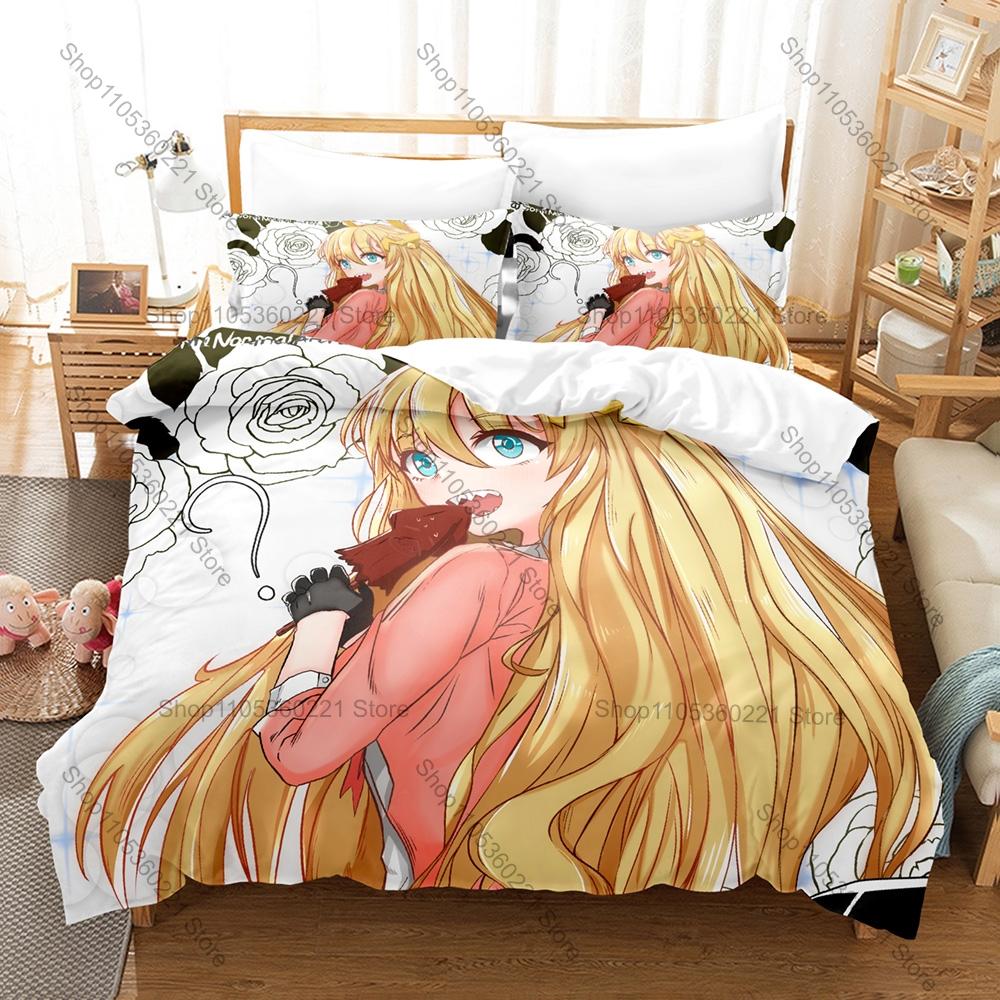 Cool Fantasy Bishoujo Magic Elf Warrior Anime Girls HD Print Bedding Set Duvet Cover + 2 Pillowcases Polyester Teen Otaku Room D