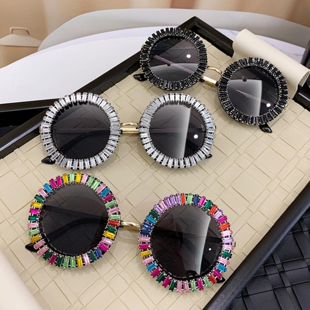Steampunk Rhinestone Sunglasses Fashion Beach Party Sun Glasses Trendy Women Spectacles  Selfie