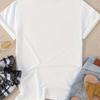 Sleeve T-Shirt - Casual Spring Top with Cartoon Design Casual Wear Modern Silver Cherry Print Women'S Round Neck