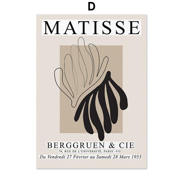 Henri Matisse Black Nude Coral Seaweed Boho Nordic Poster und Drucke Wand Kunst Leinwand Malerei Bilder für Wohnzimmer Dekor