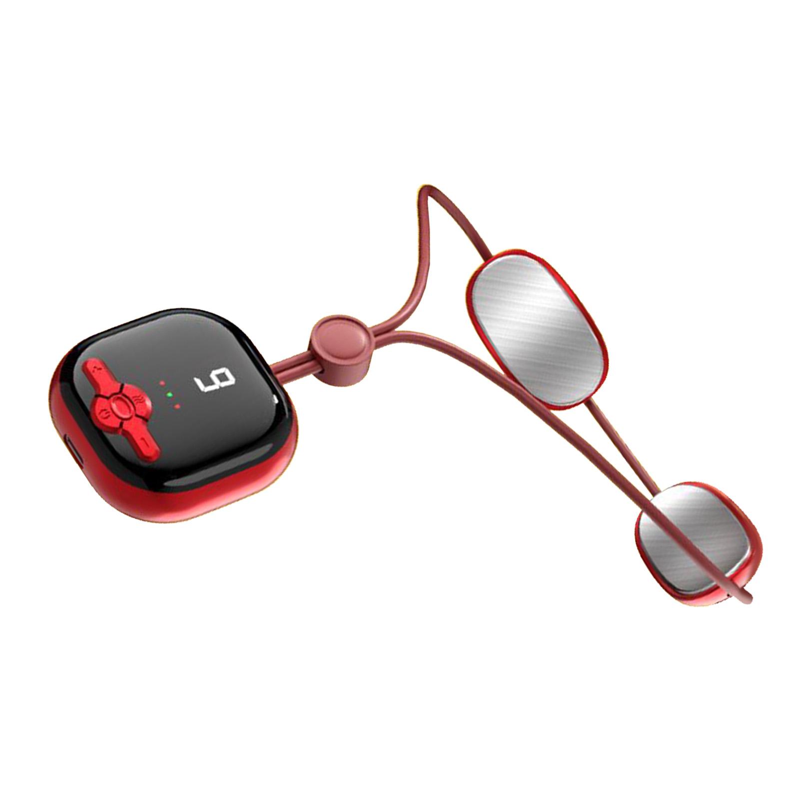 

Подвесной интеллектуальный массажер для шеи, электрический импульсный массажер для шеи, 19 уровней, 6 режимов, портативный, подвесной красный