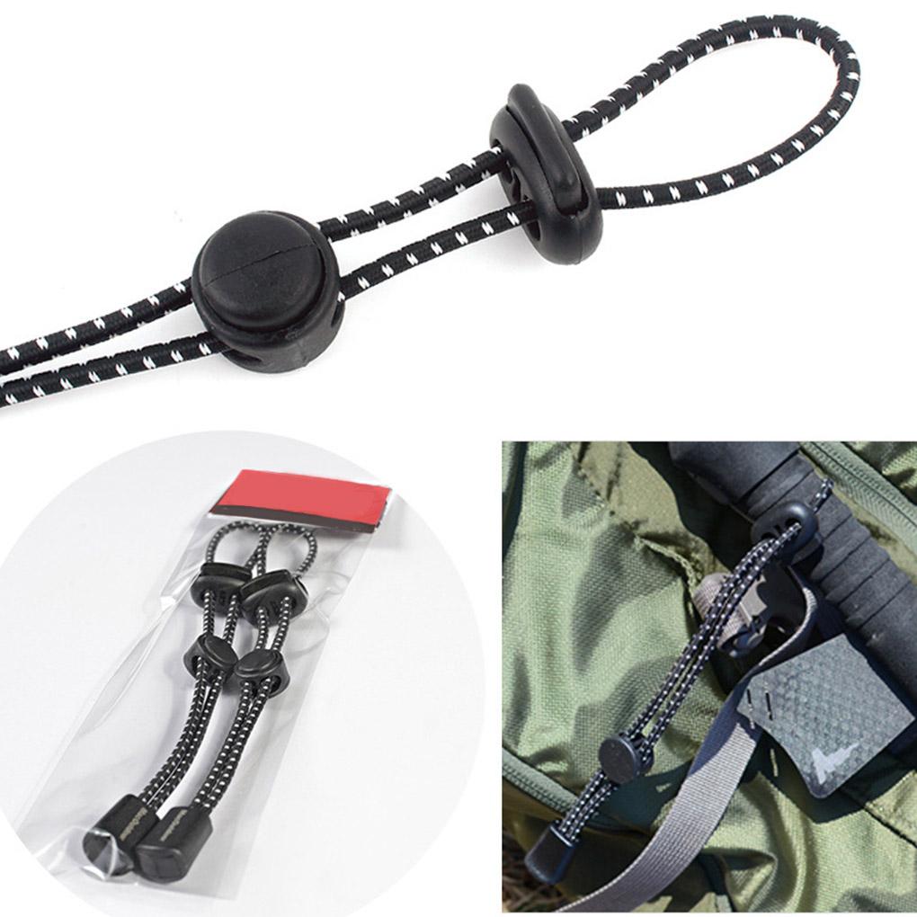 2 Pieces Backpack Elastic Rope Rod Holder Outdoor Equipment