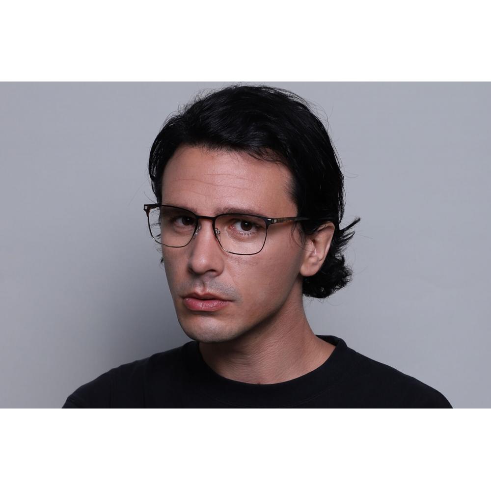 Full Rim Square Dark Brown Gold Smartbuy Collection Khel 917f Fashion Unisex Eyeglasses