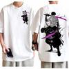 One Piece Roronoa Zoro Purple Blade T-shirt Men Women Cotton Anime Graphic Tee Regular Fit Short Sleeve Casual Daily Top