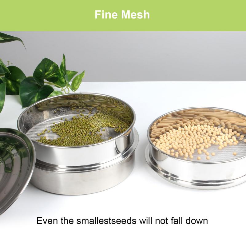 Stainless Steel Sprout Grower 7.8 Inch Stackable 3-Tier Sprouting Trays Round Sprouting Grower Microgreens Propagator