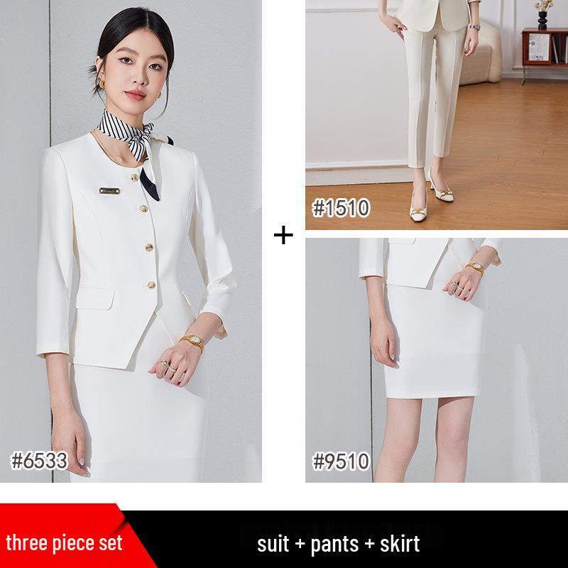 Women's Professional Workwear Suit: Skirt Set for Hotel, Salon, and Jewelry Store Managers